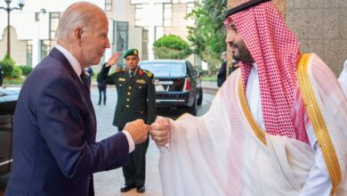 Biden stabs Saudi crown prince MBS with fist after killing Jamal Khashoggi
