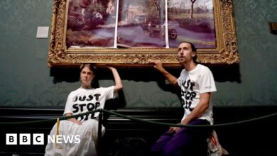 Climate protesters associate themselves with John Constable's masterpiece