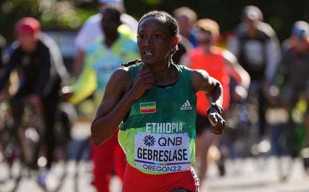 World Athletics Championships 2022: Gebreslase wins women's marathon in record time