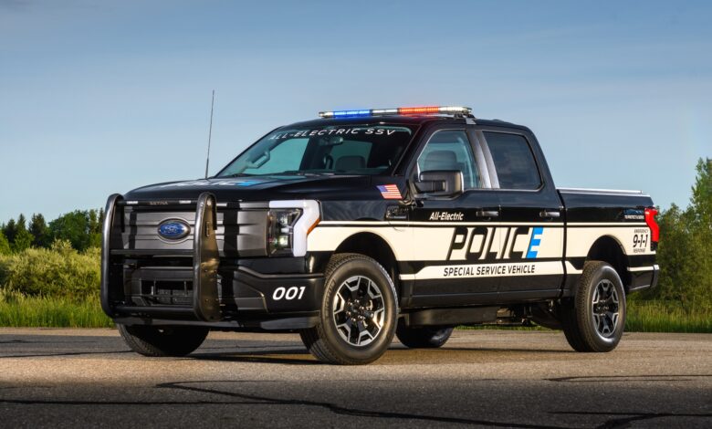 Ford F-150 Lightning Pro SSV electric police truck could save departments money