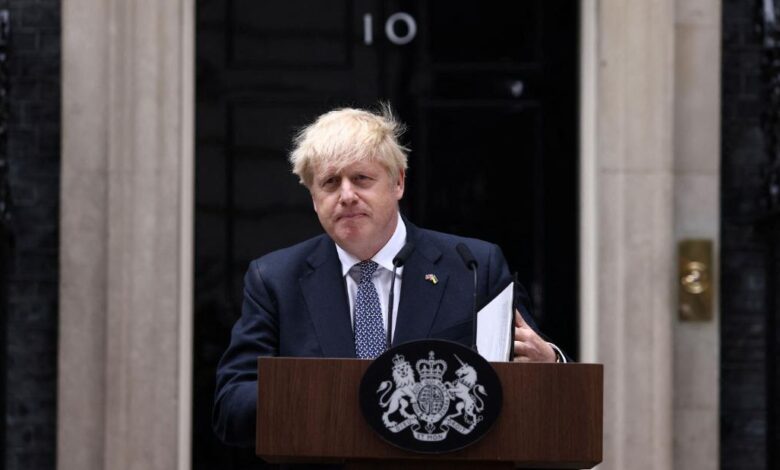 Boris Johnson, British Prime Minister, resigns