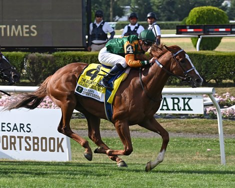 Classic Causeway Stealing Belmont Derby at Turf Debut