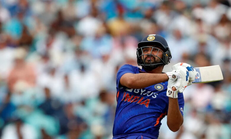 India vs England 1st ODI: Six Hits Kid by Rohit Sharma, pauses the match.  Clock