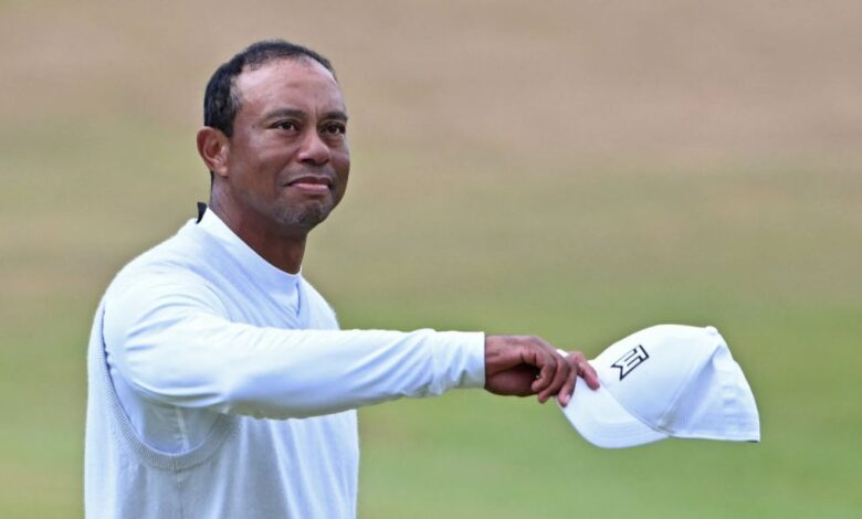 Tiger Woods gets emotional after being able to play the championship Open final at St.  Andrews
