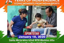 75 years of independence, 75 iconic moments of Indian sport: Issue 35 - January 18, 2020: Sania Mirza wins 42nd WTA doubles title 15 months after giving birth