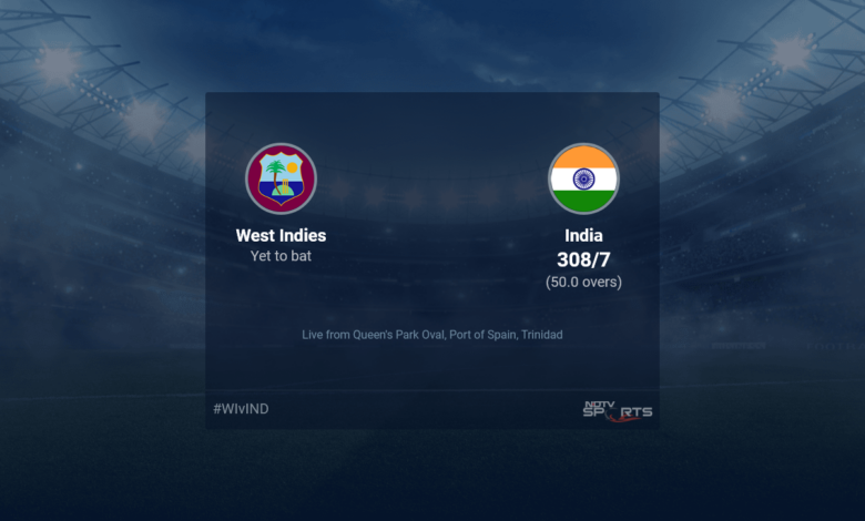 West Indies vs India: West Indies vs India, Cricket Live Score 2022, Today's Match Live Score on NDTV Sports