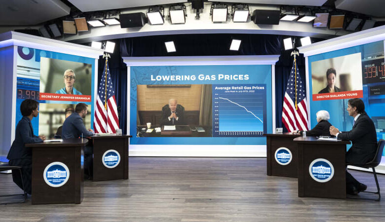 Biden says gas prices 'still too high' despite recent drop