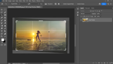 How to straighten a slanted photo in Photoshop without cropping