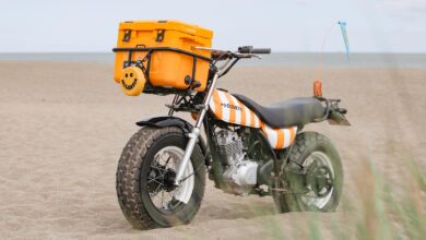 The Sand Flea: Sideburn's Suzuki VanVan 125 beach bike
