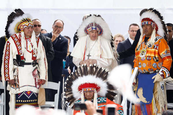 Pope Francis pleads for forgiveness for 'evil' Christians inflicted on indigenous people