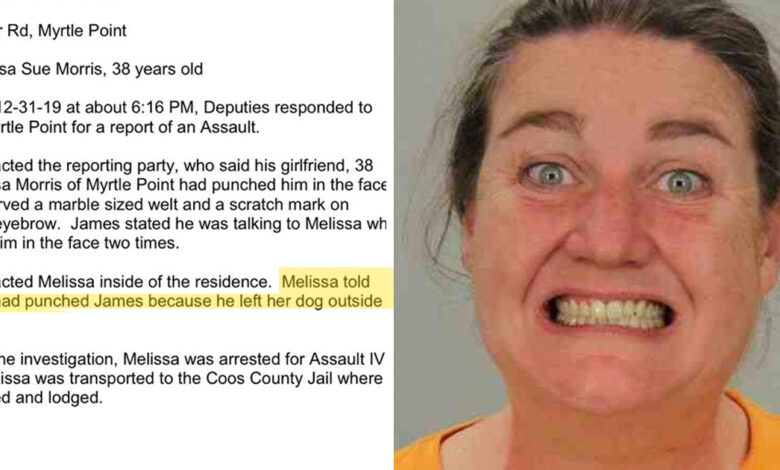 Woman arrested for punching boyfriend after he let her dog out in the rain