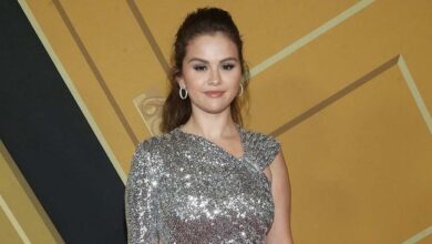 Selena Gomez wears the best dress with a high thigh slit