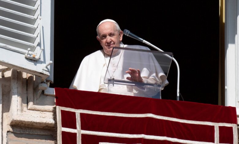 The Pope was speaking in St Peter’s Square in the Vatican