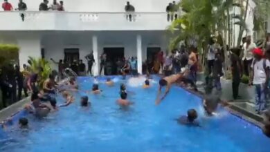 Protesters storm presidential palace in Sri Lanka and try the swimming pool