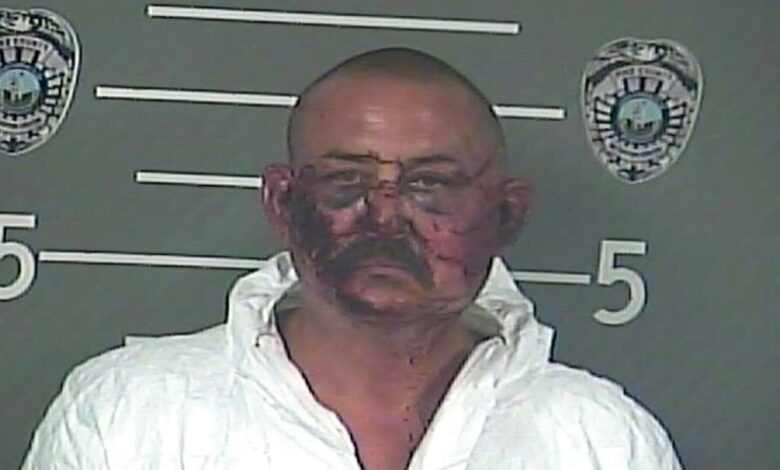 Lance Storz. Two officers were killed when Storz. allegedly opened fire on police attempting to serve a warrant at a home in eastern Kentucky Thursday, June 30, 2022. Pic: Pike County, Kentucky, jail via AP)