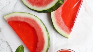 Watermelon Slice Jello Shots - A Beautiful Mess