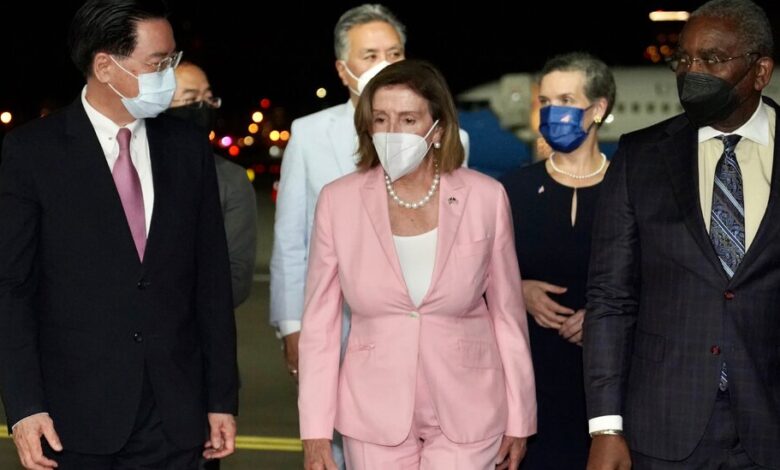 Nancy Pelosi arrives in Taiwan, gives sharp response from Beijing
