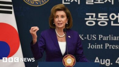 Taiwan tensions: China condemns 'euphoric' visit as Pelosi continues her trip