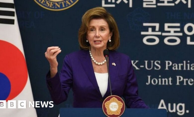 Taiwan tensions: China condemns 'euphoric' visit as Pelosi continues her trip
