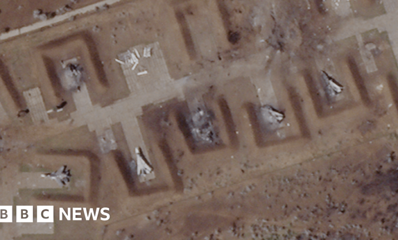 Ukraine war: Crimea airbase badly damaged, satellite photos show