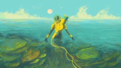 On-road physical version for the alien oceanography game, 'In Other Waters'