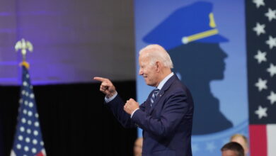 Biden urges opposition to gun, criminal and 'sick' attacks on FBI
