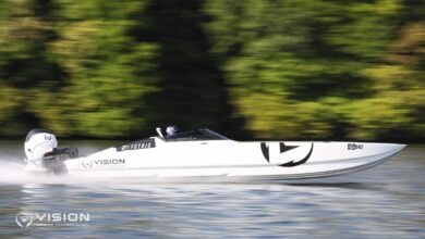 Electric boat breaks speed record with 109 MPH . track