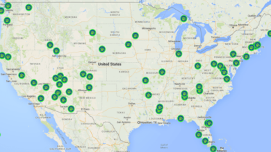 Map showing National Parks that have BARK Ranger programs