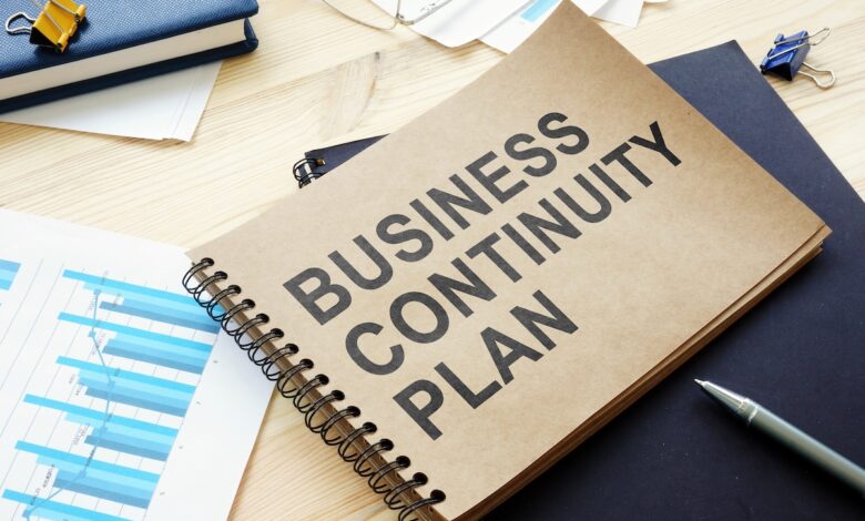BCP Business continuity plan is on the table.