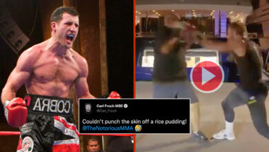 Carl Froch continues to fight Conor McGregor with mock training video