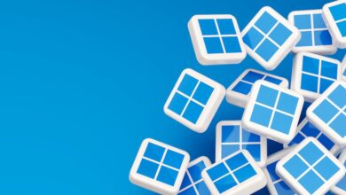 Guilherand-Granges, France - February 10, 2022. Cubes with Microsoft Windows 11 logo. Major release of the Windows NT operating system developed by Microsoft.