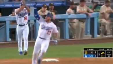 Max Muncy launches go-ahead three-run home run to give Dodgers a 5-3 lead