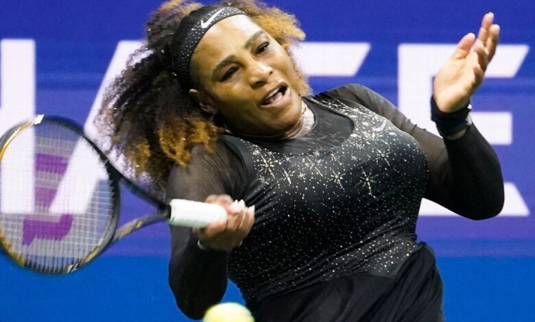 Serena Williams begins US Open run with victory over Danka Kovinic at Arthur Ashe . Stadium