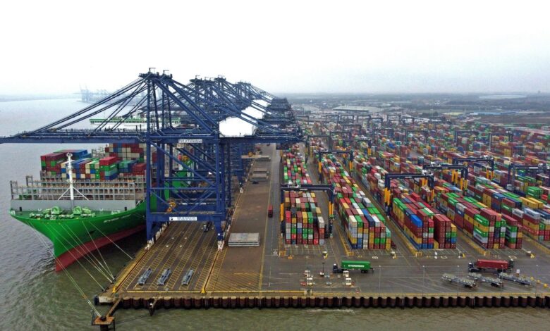 File photo dated 06/12/21 of a view of the Port of Felixstowe in Suffolk, Britain's biggest and busiest container port. Workers at the leading container port have voted to strike in a dispute over pay. Members of the Unite union at the Port of Felixstowe in Suffolk backed industrial action by 9-1. Issue date: Thursday July 28, 2022.