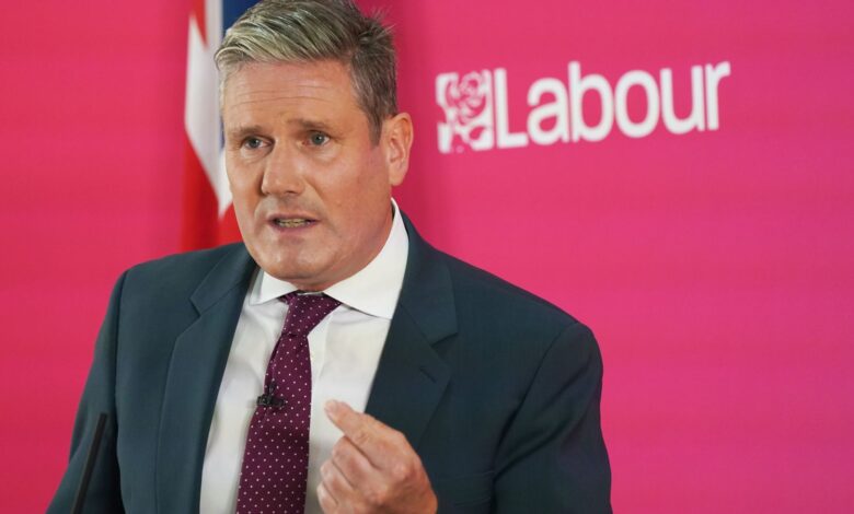 Labour leader Keir Starmer giving a speech at the Sage Gateshead culture centre, where he set out setting out how his Labour government will move Britain forward. Picture date: Monday July 11, 2022.