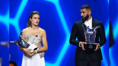 Karim Benzema and Alexia Putellas win UEFA Player of the Year award