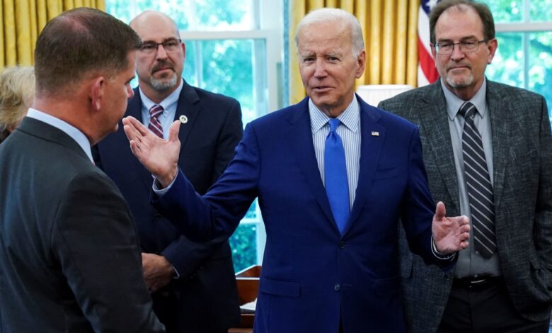 Biden promotes 'innovative' railroads, unions, White House says