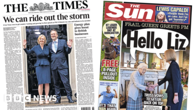 The Papers: 'We can weather the storm' and 'hello Liz'