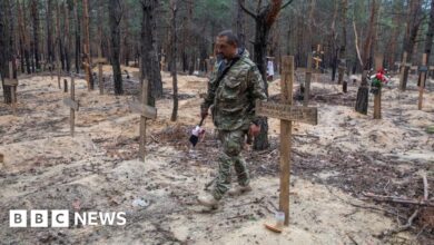 Ukraine War: Hundreds of graves found in liberated city of Izyum