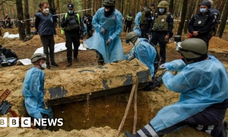 Ukraine War: Mass Excavations at the Forest Tomb of Izyum