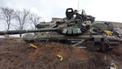 A destroyed Russian tank. Image credit: The Armed Forces of Ukraine via Ukrinform