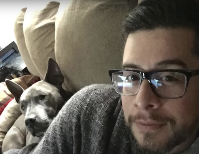 Man and Pit Bull are best friends