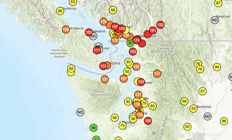 California Imports Clouds and Smoke as Air Quality Improves Rapidly in Western Oregon and Washington