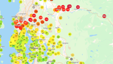 Smoke from the Bolt Fire enters Western Washington