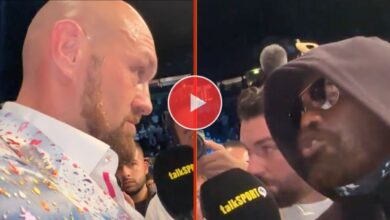 Tyson Fury and Chisora ​​clash in the crowd