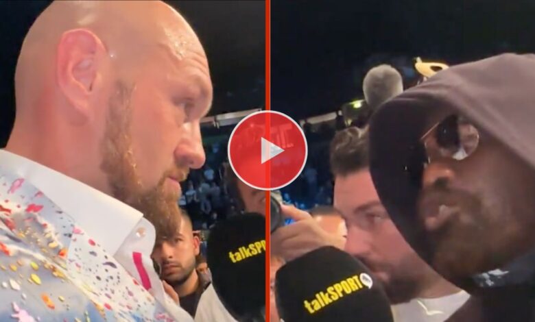 Tyson Fury and Chisora ​​clash in the crowd