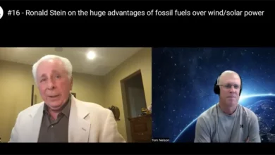 Ronald Stein on the huge advantages of fossil fuels over wind/solar power, Tom Nelson Podcast - Growing with that?