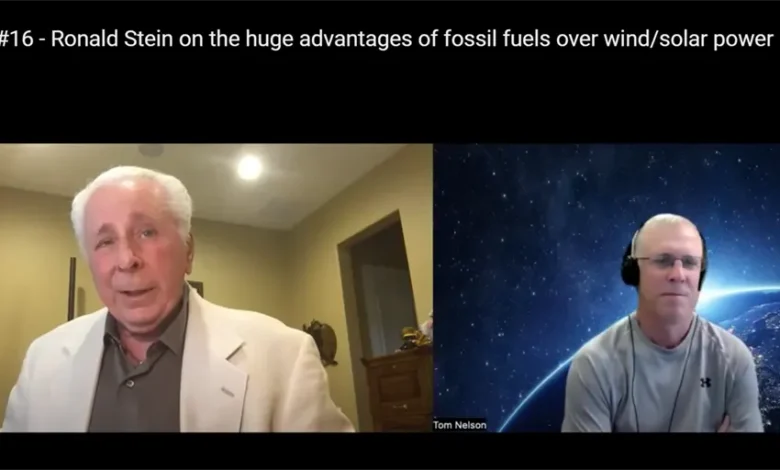 Ronald Stein on the huge advantages of fossil fuels over wind/solar power, Tom Nelson Podcast - Growing with that?