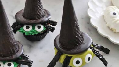 Witch Cupcakes for Halloween - A Beautiful Mess