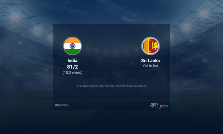 India vs Sri Lanka live score via Super Four - Match 3 T20 6 10 update